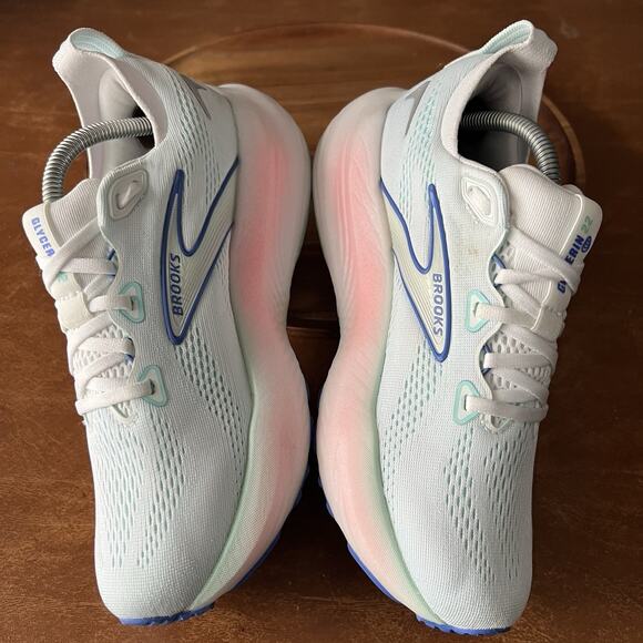 Brooks Glycerin 22 Cushion Women's 7.5 White Blue Running Shoes Sneakers - Picture 3 of 16